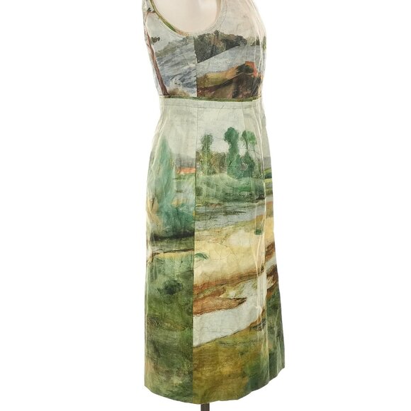 NWT Anthropologie Odille landscape print dress, POCKETS! size 4 - Picture 6 of 7
